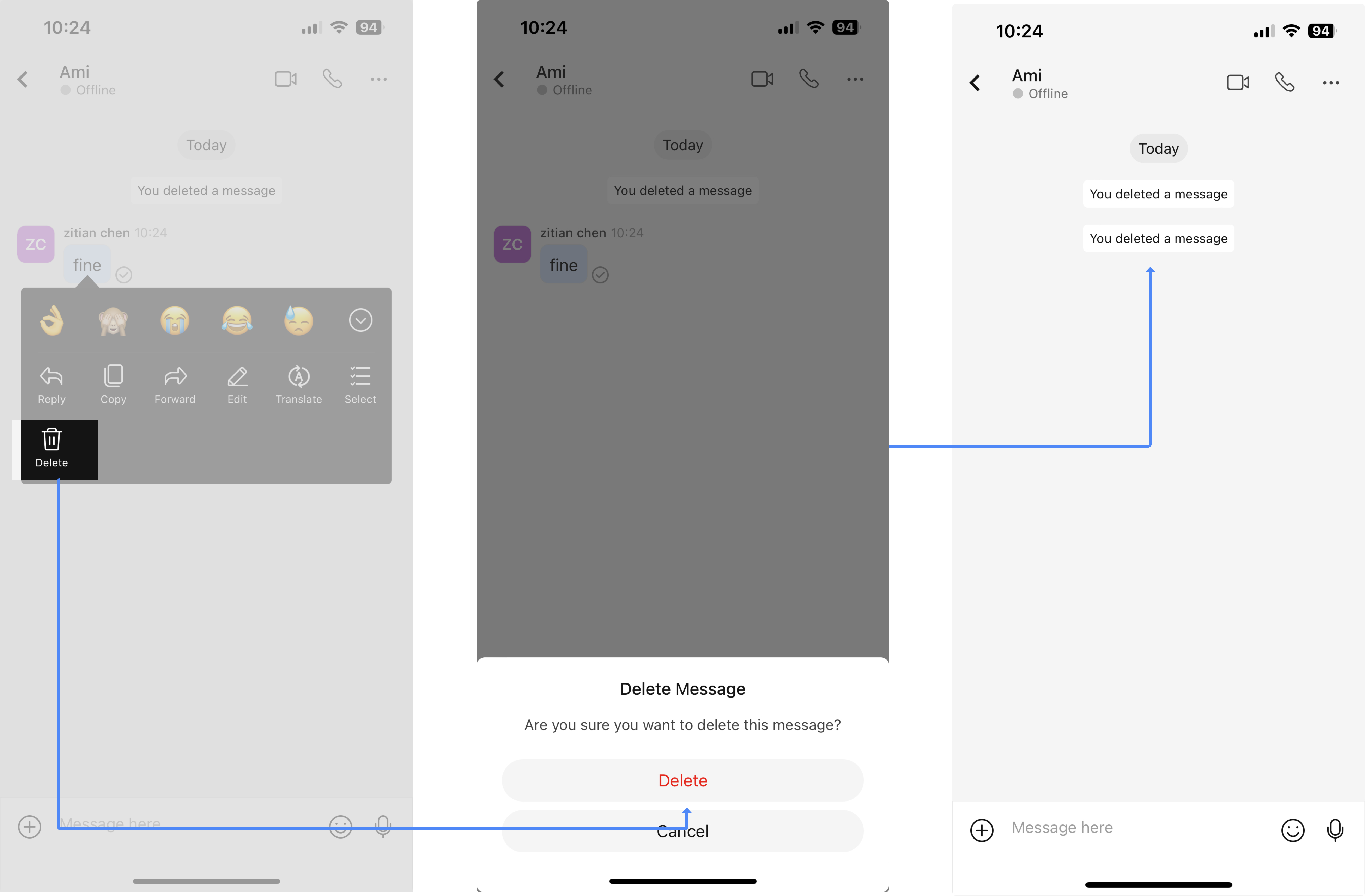 3 Delete Message | Matrx doc